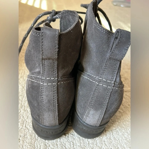 Sorel Evie Gray Lace Up Wedge Ankle Boots 11 Suede - Picture 6 of 7